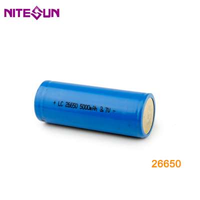 Nitesun 26650 5000mah Lithium Rechargeable 3.7v Battery